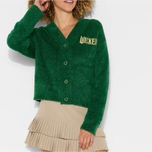 Wicked x Katie Kime Women's Large Cardigan - Emerald Green Large NWT exclusive